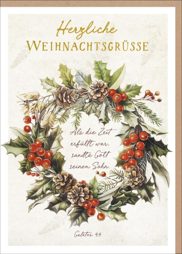 Faltkarten Weihnachtsgrüsse - Galater 4,4