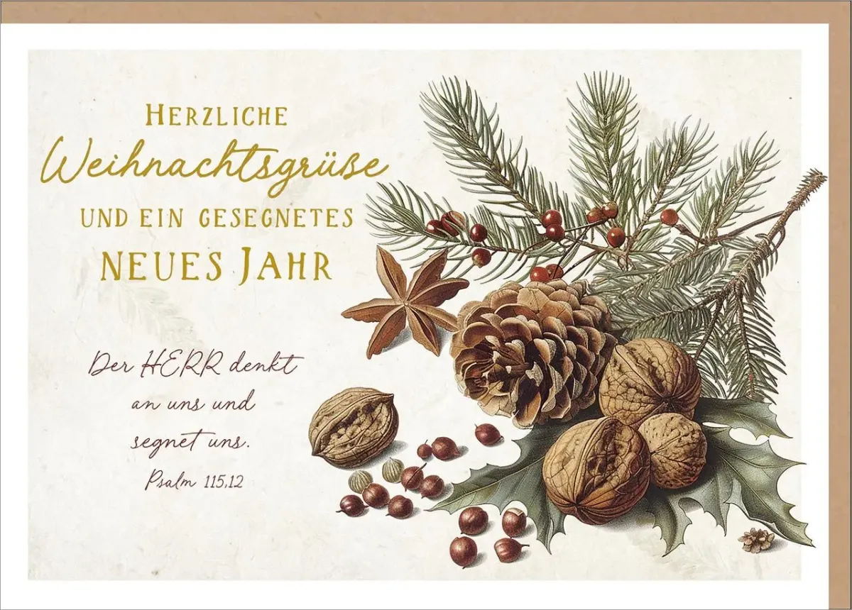 Faltkarten Weihnachtsgrüße - Psalm 115,12