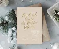 Faltkarte Frohe Weihnachten Krippe - Lukas 2,11