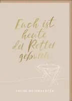 Faltkarte Frohe Weihnachten Krippe - Lukas 2,11