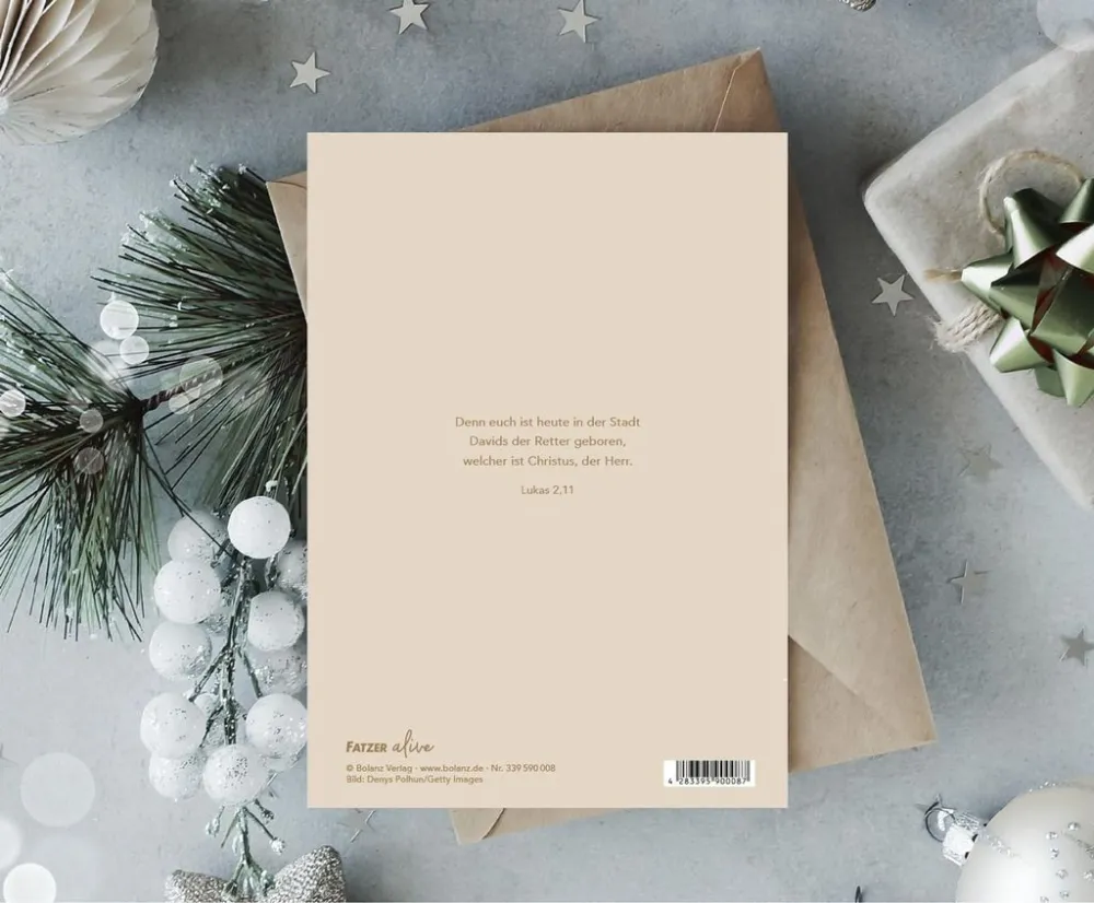 Faltkarte Frohe Weihnachten Krippe - Lukas 2,11