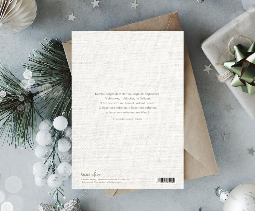 Faltkarte O come let us adore Him! - Friedrich Heinrich Ranke