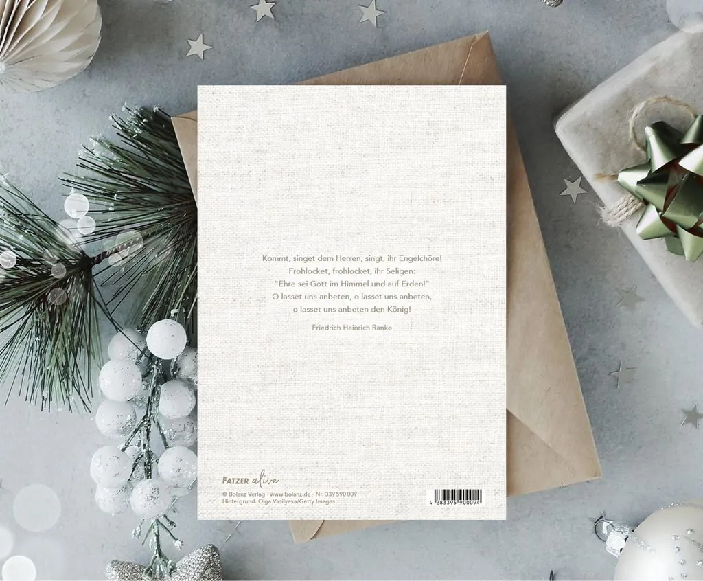 Faltkarte O come let us adore Him! - Friedrich Heinrich Ranke