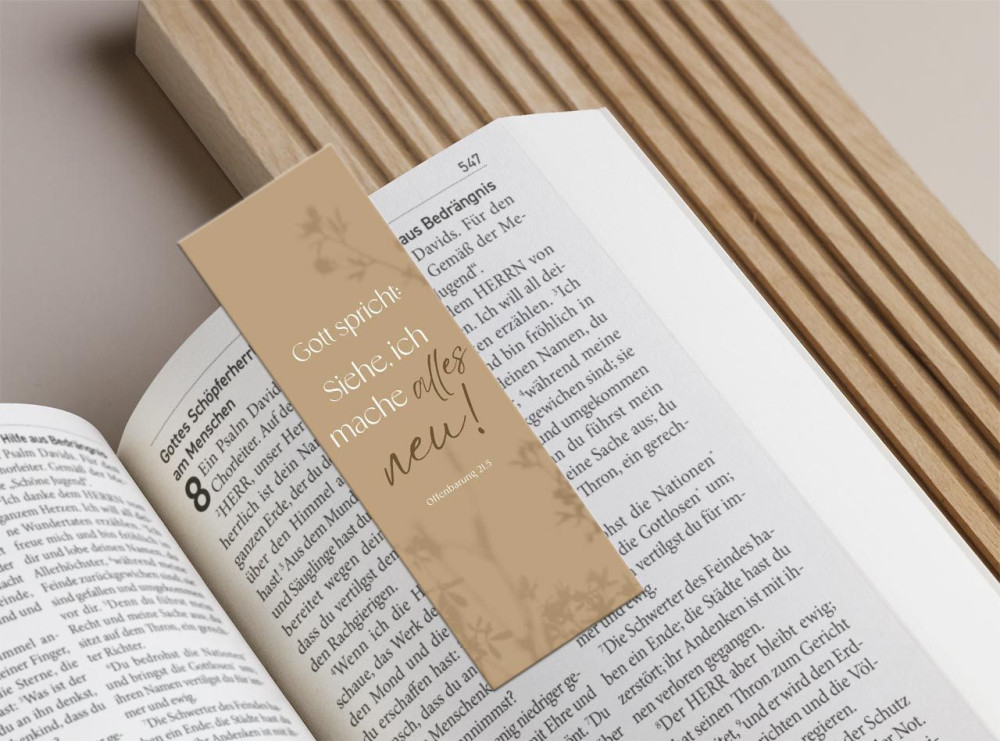 Lesezeichen Jahreslosung 2026 Vogel - Offenbarung 21:5