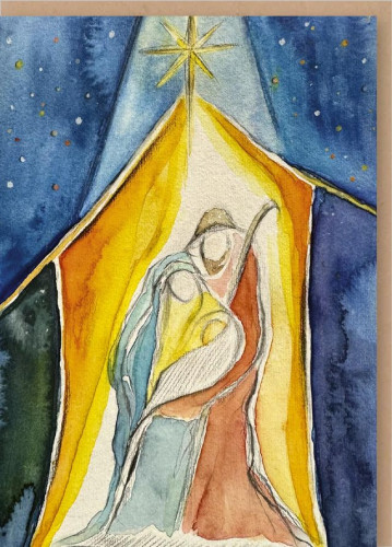 Faltkarten Krippe Simone Riedel - Jesaja 9,5