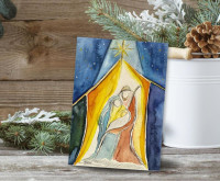 Postkarten Krippe Simone Riedel - Jesaja 9,5