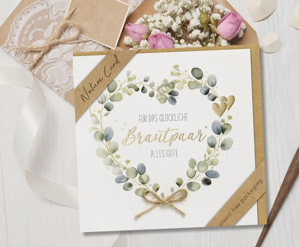 Faltkarte - Für das glückliche Brautpaar - 1. Korinther 13, 4-7