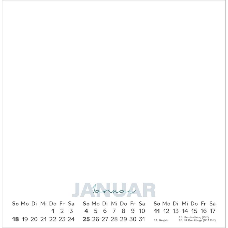 Einblicke - Monatskalender zum Selbergestalten