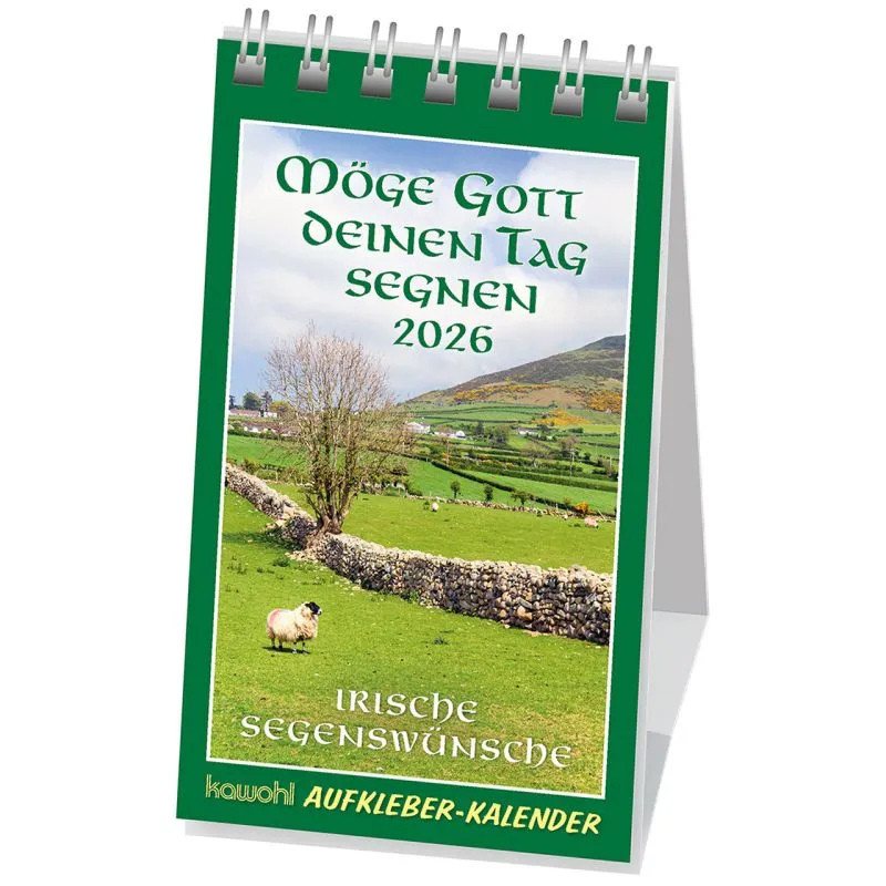 Möge Gott deinen Tag segnen - Irische Segenswünsche - Aufkleber-Kalender