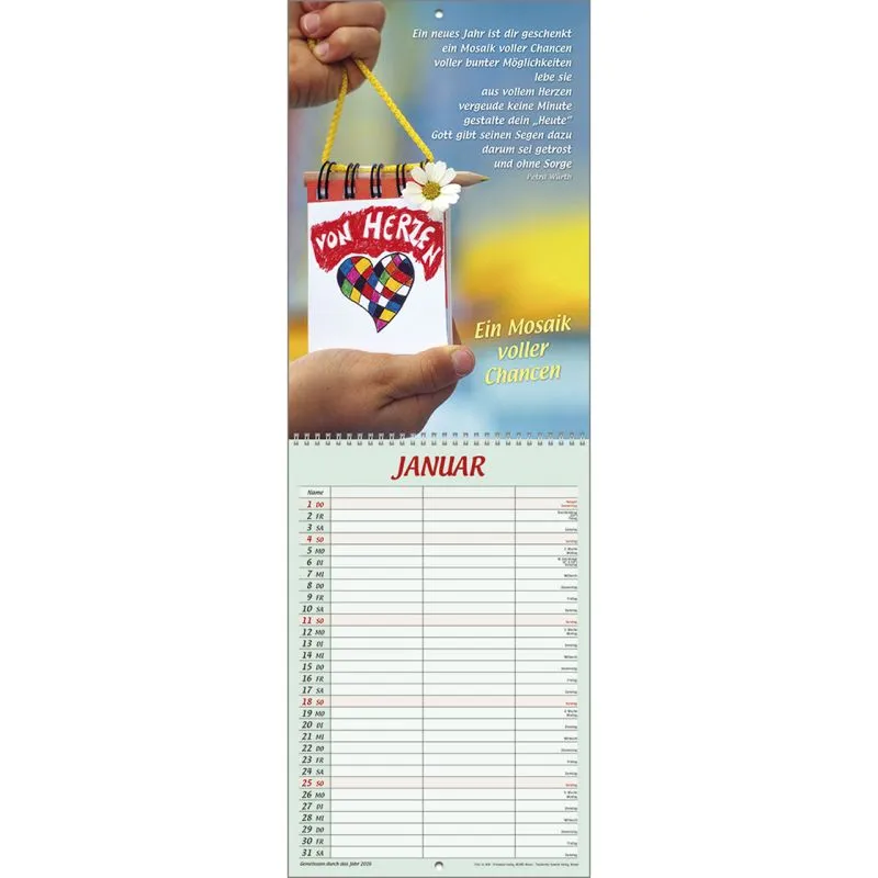 Gemeinsam durch das Jahr - Terminkalender