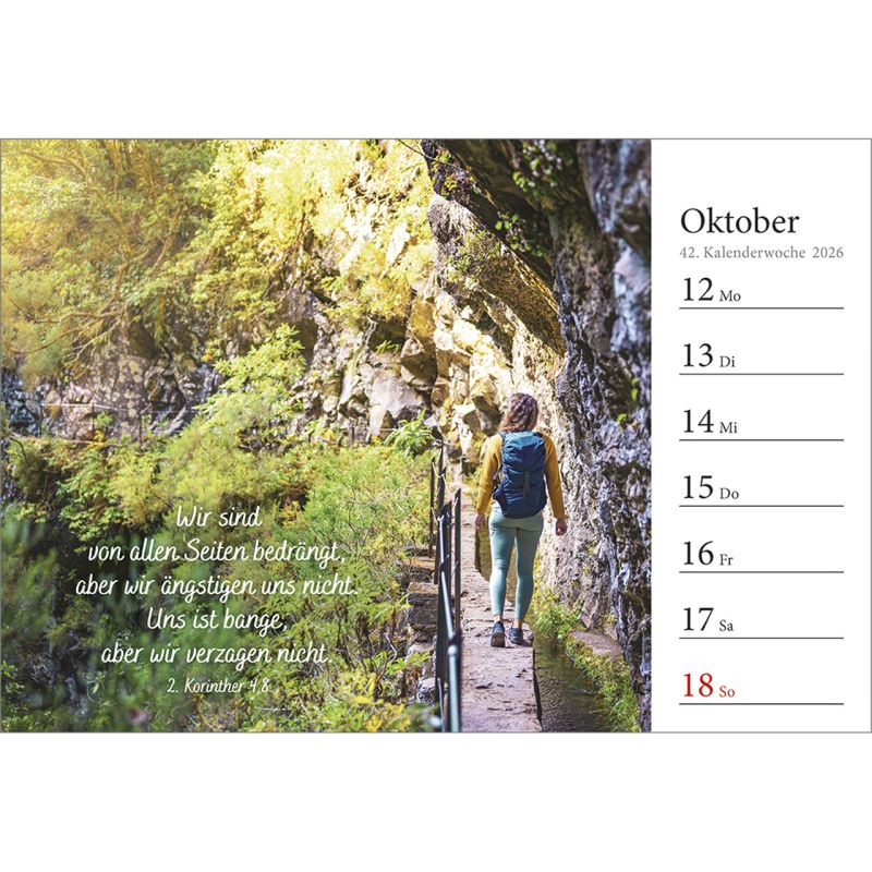 In deine Hand stell ich den Tag - Woche-Aufstellkalender