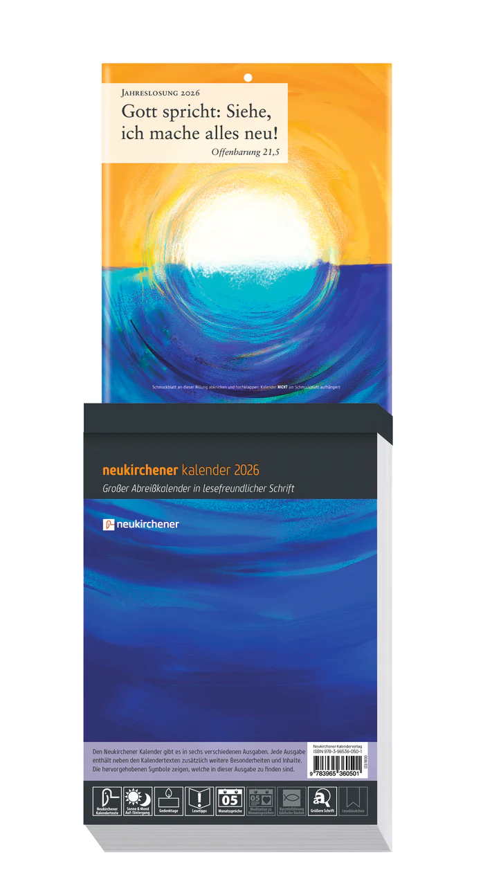 Neukirchener Kalender - Grossdruck-Abreisskalender - Block mit 384 Blättern, zum Aufstellen oder...