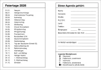 Farbfoto Agenda - Wochenplaner-Taschenagenda