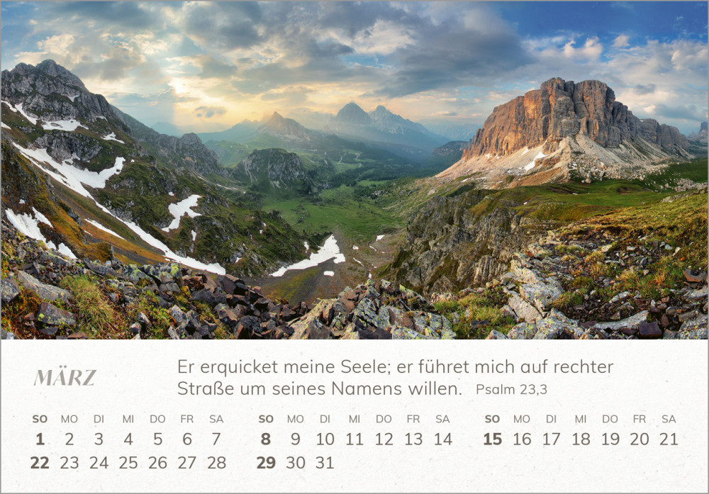Mini-Panorama-Kalender - Panorama-Tischkalender