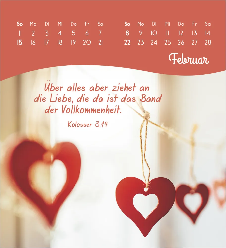 Von Herzen ein glückliches Jahr - Tischkalender