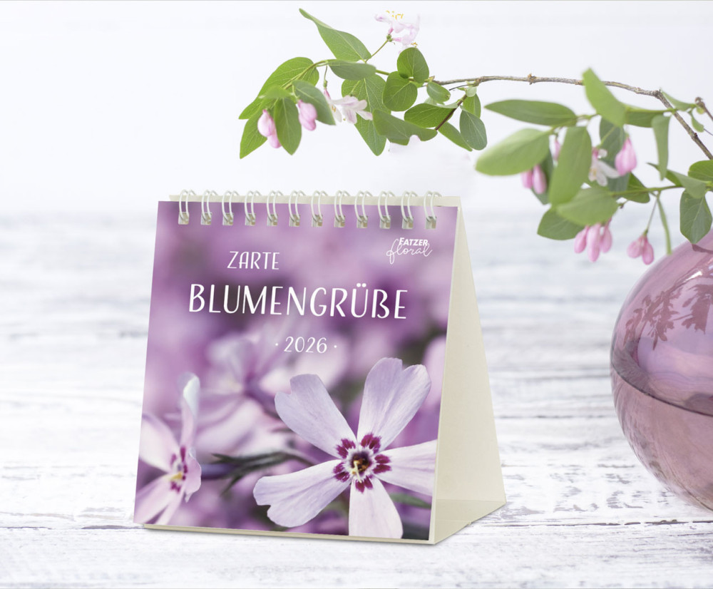 Zarte Blumengrüsse - Tischkalender