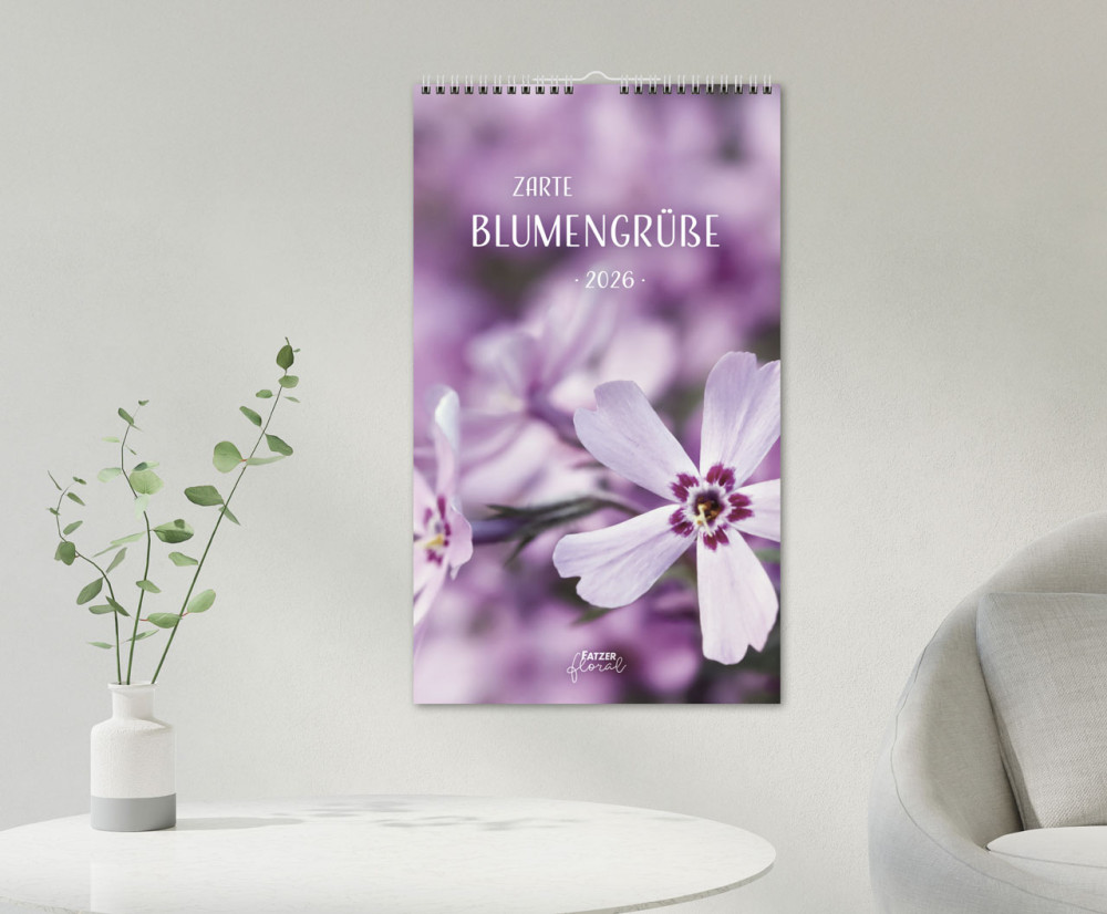 Zarte Blumengrüsse - Wandkalender