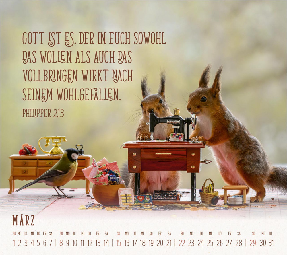 Du sorgst für mich - Tischkalender Postkartenformat