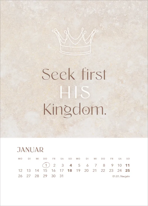 Hoffnung für immer - Tischkalender mit Holzaufsteller