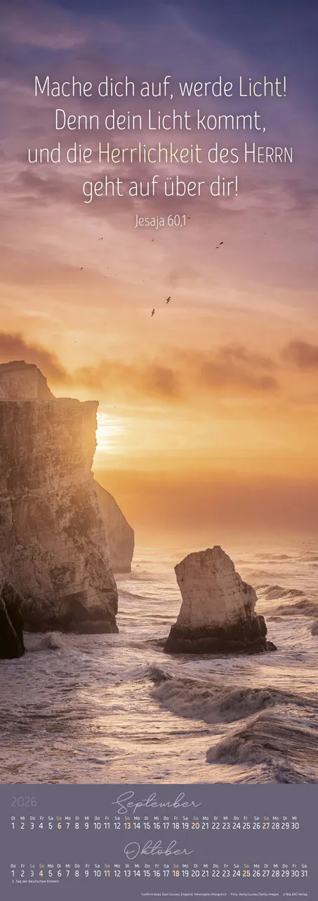 Impressionen lebendiger Worte - Super-Posterkalender im Hochformat