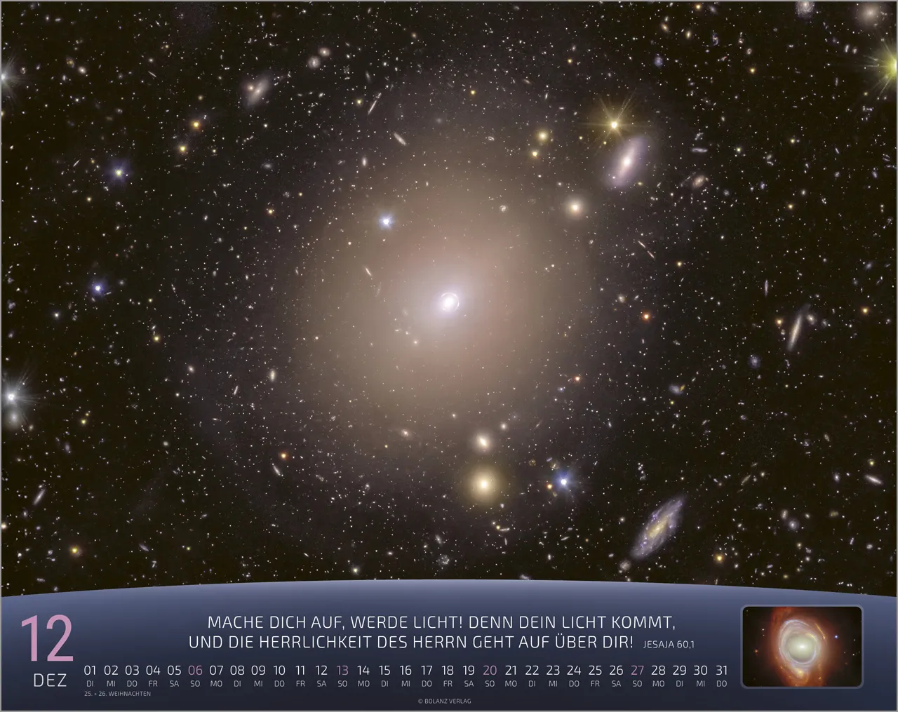 Kalender Du bist nicht fern - Das Universum - ein Gedanke Gottes, Panorama-Super-Wandkalender