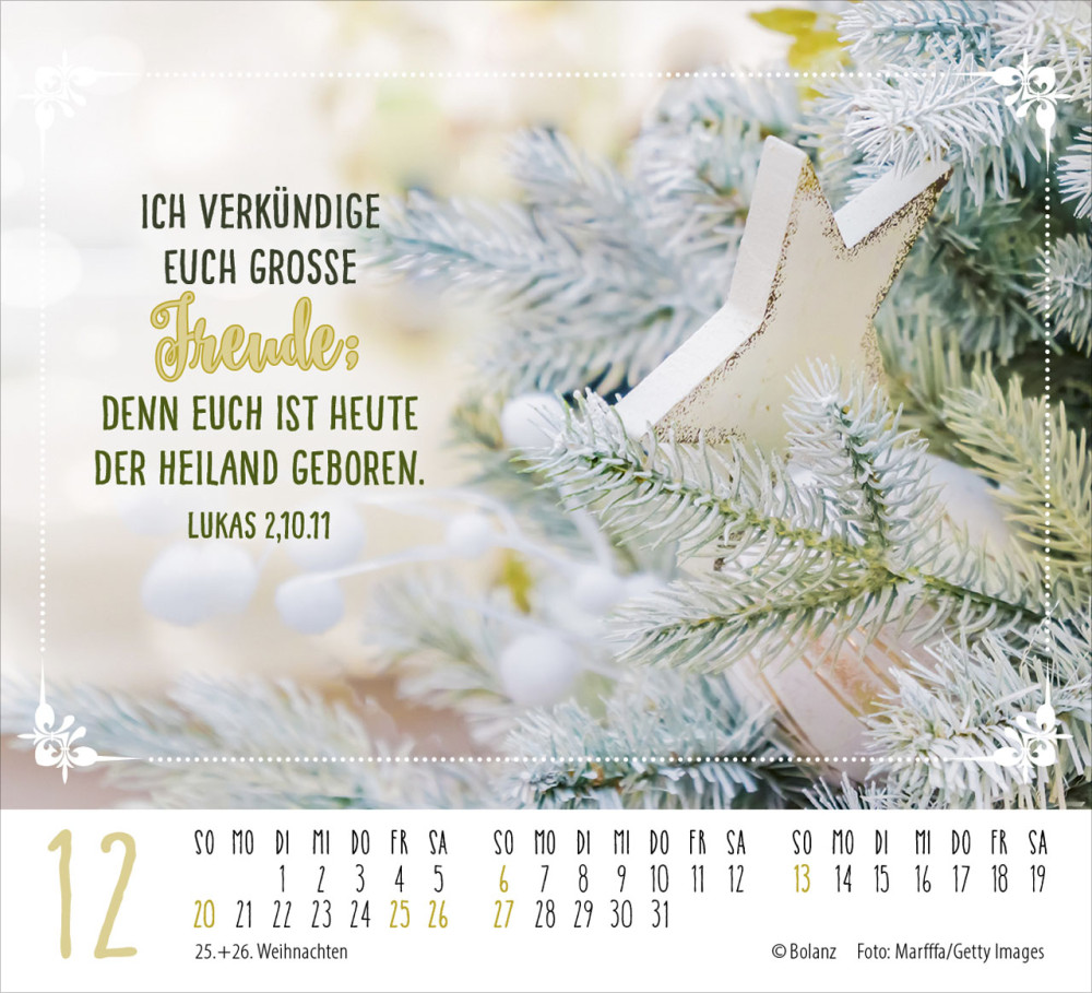 Kalender Worte von Herzen - Minikalender