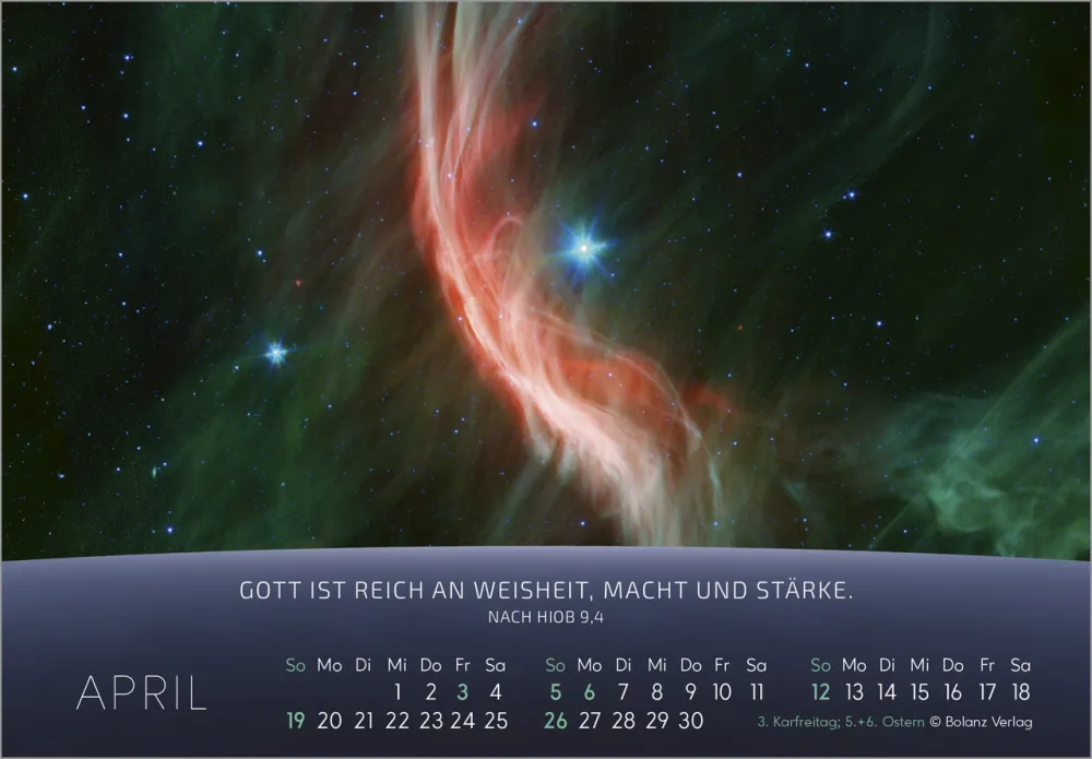 Kalender Du bist nicht fern - Das Universum - ein Gedanke Gottes, Panoramakalender