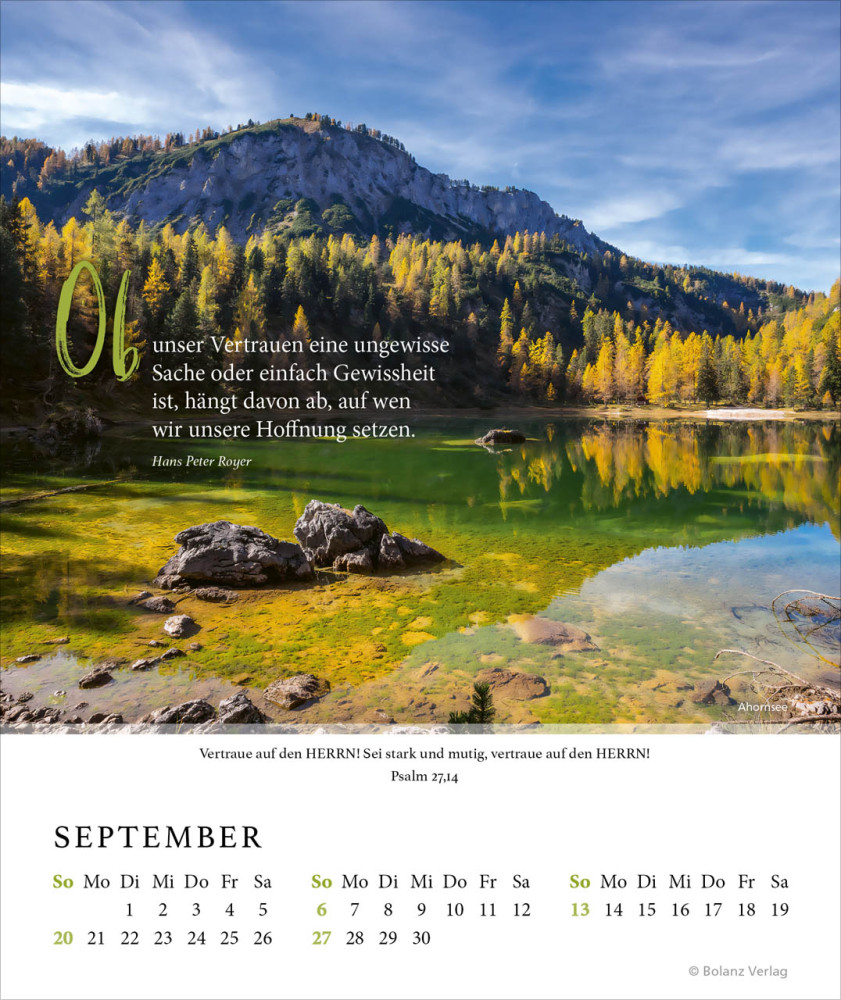 Fels meiner Stärke - Hans Peter Royer - Tischkalender