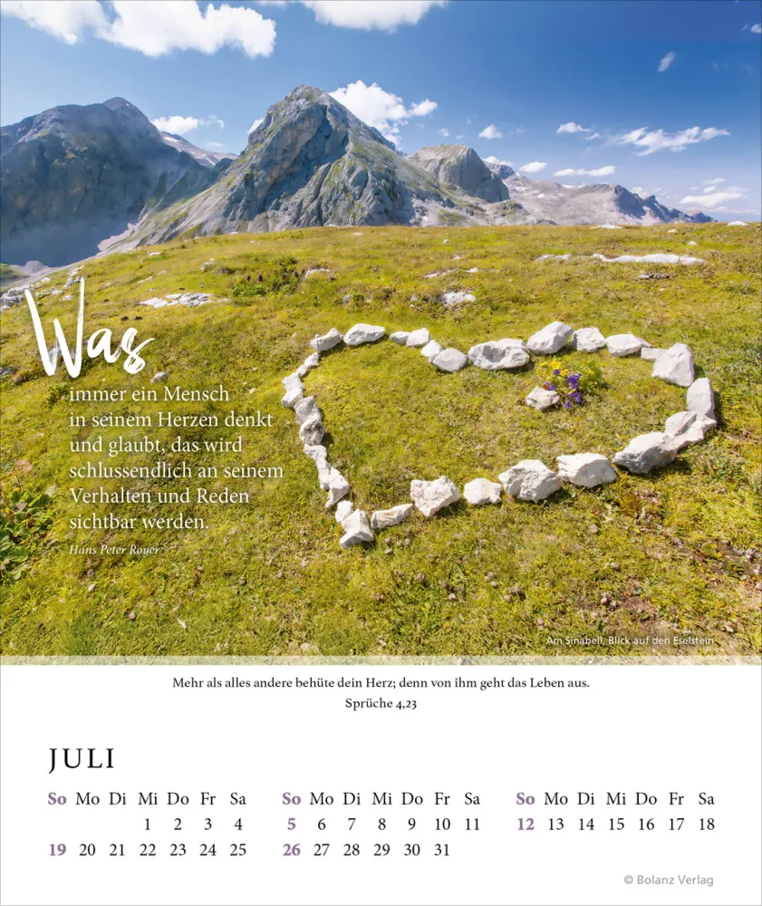 Fels meiner Stärke - Hans Peter Royer - Tischkalender