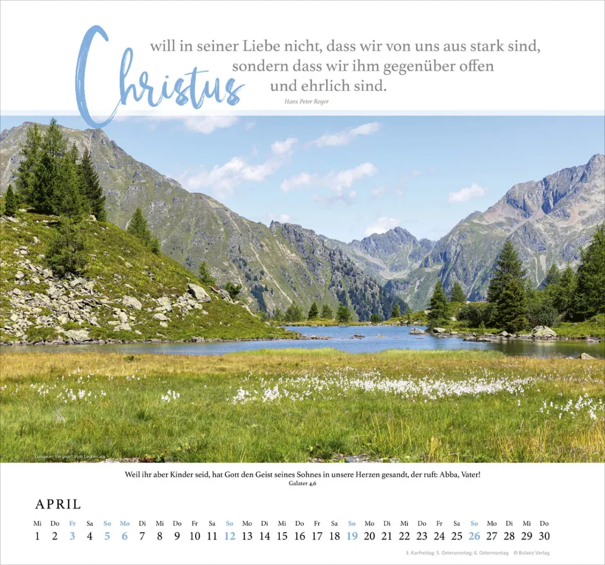 Fels meiner Stärke - Hans Peter Royer - Wandkalender