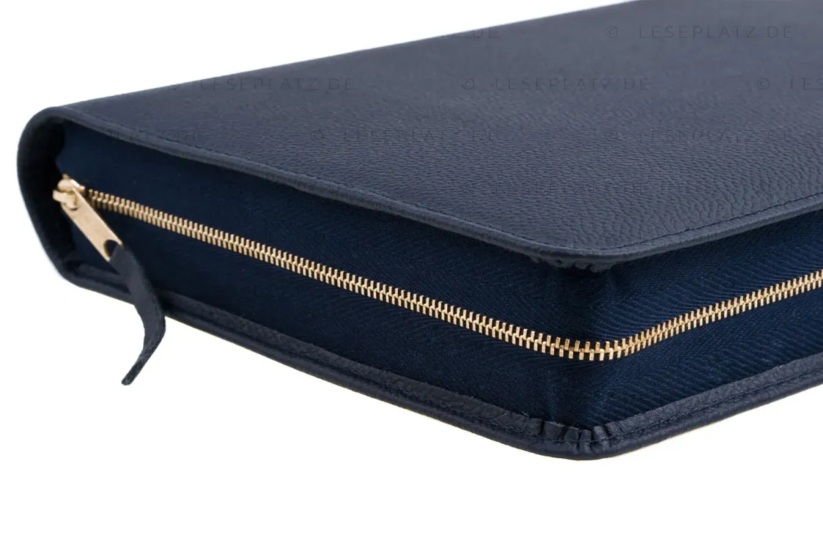 Bibelhülle für Schlachter 2000 Taschenausgaben - Rindleder, fein genarbt, Schwarz