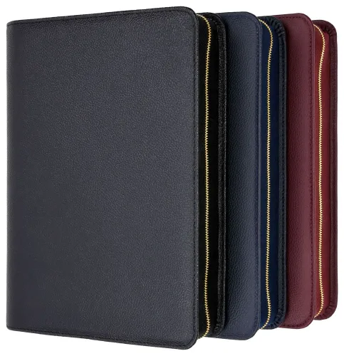 Bibelhülle für Schlachter 2000 Standardausgaben - Rindleder, fein genarbt - Bordeaux-Rot