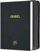 Schlachter 2000 Standardausgabe mit Echtleder-Bibelhülle - Hülle in leicht genarbten Echtleder...