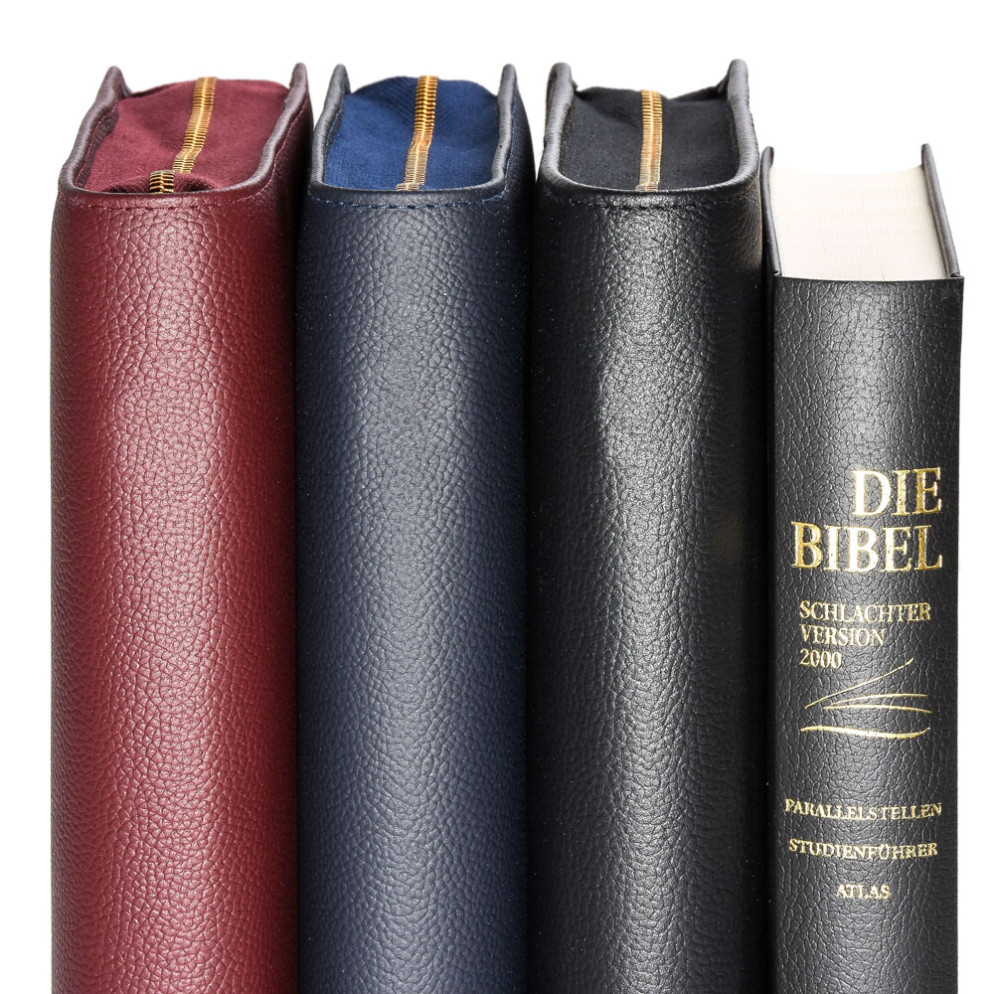 Schlachter 2000 Standardausgabe mit Echtleder-Bibelhülle - Hülle in leicht genarbten Echtleder...