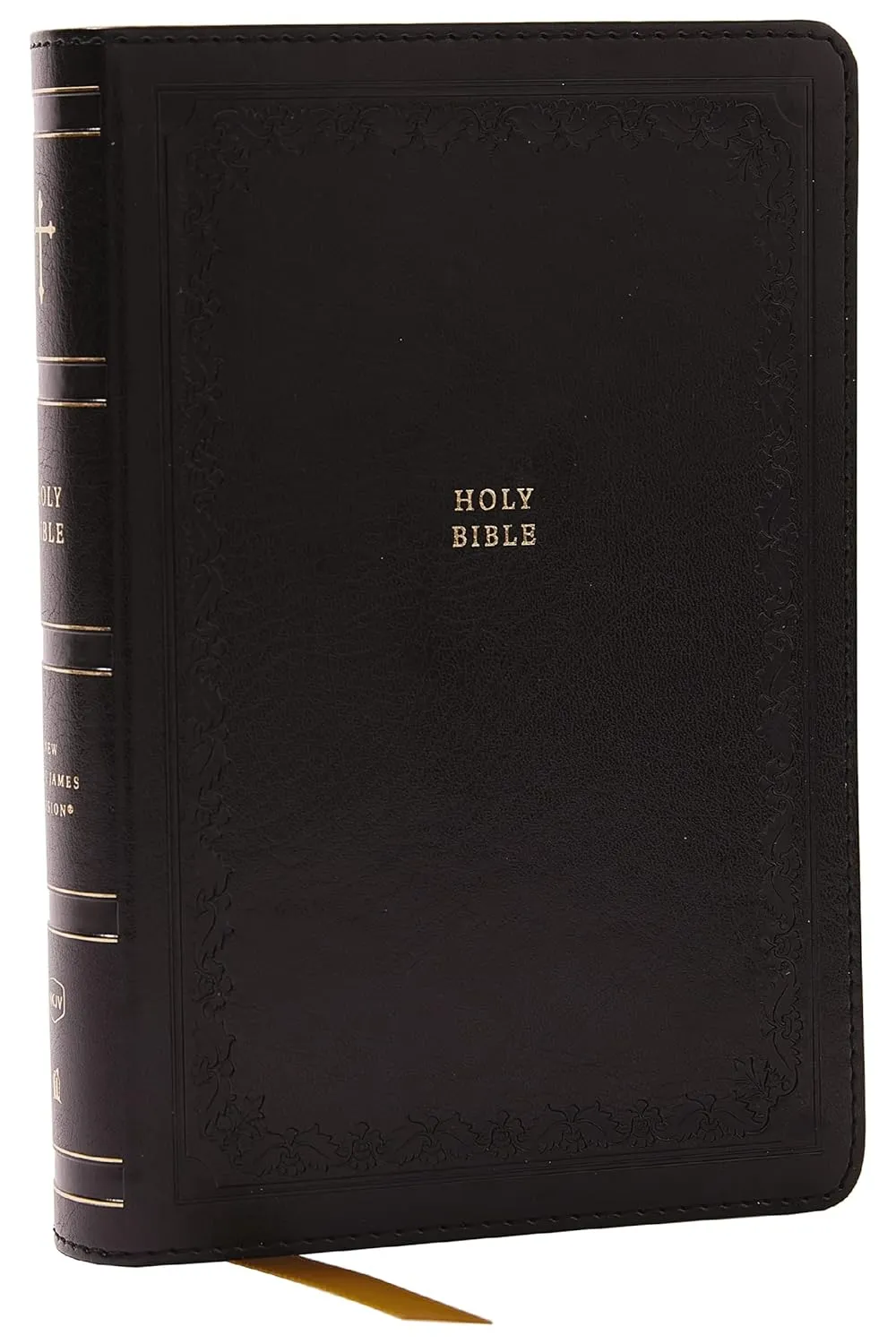Anglais, Bible, NKJV, de poche à parallèles, similicuir noir - NKJV Compact Paragraph-Style...