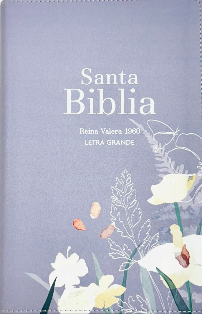 Espagnol, Bible, Reina Valera 1960, gros caractères, moyen format, similicuir lavande - Biblia...