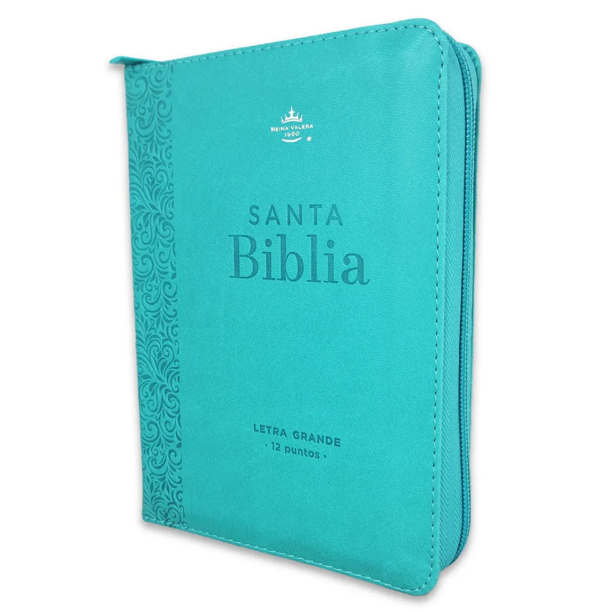 Espagnol, Bible, Reina Valera 1960, grands caractères, compacte, similicuir turquoise, avec...
