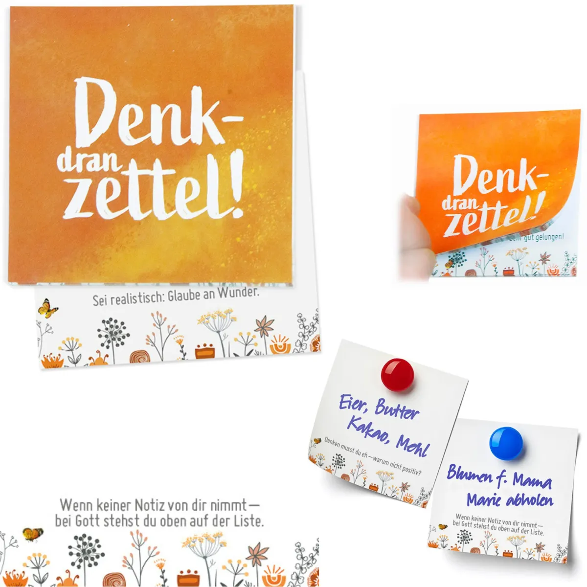 Haftnotizen-Block "Denk-dran-Zettel"!