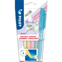 PILOT Textmarker filz FRIXION light soft, 6er Etui - Srichstärke: 3,3 mm, löschbare Tinte,...