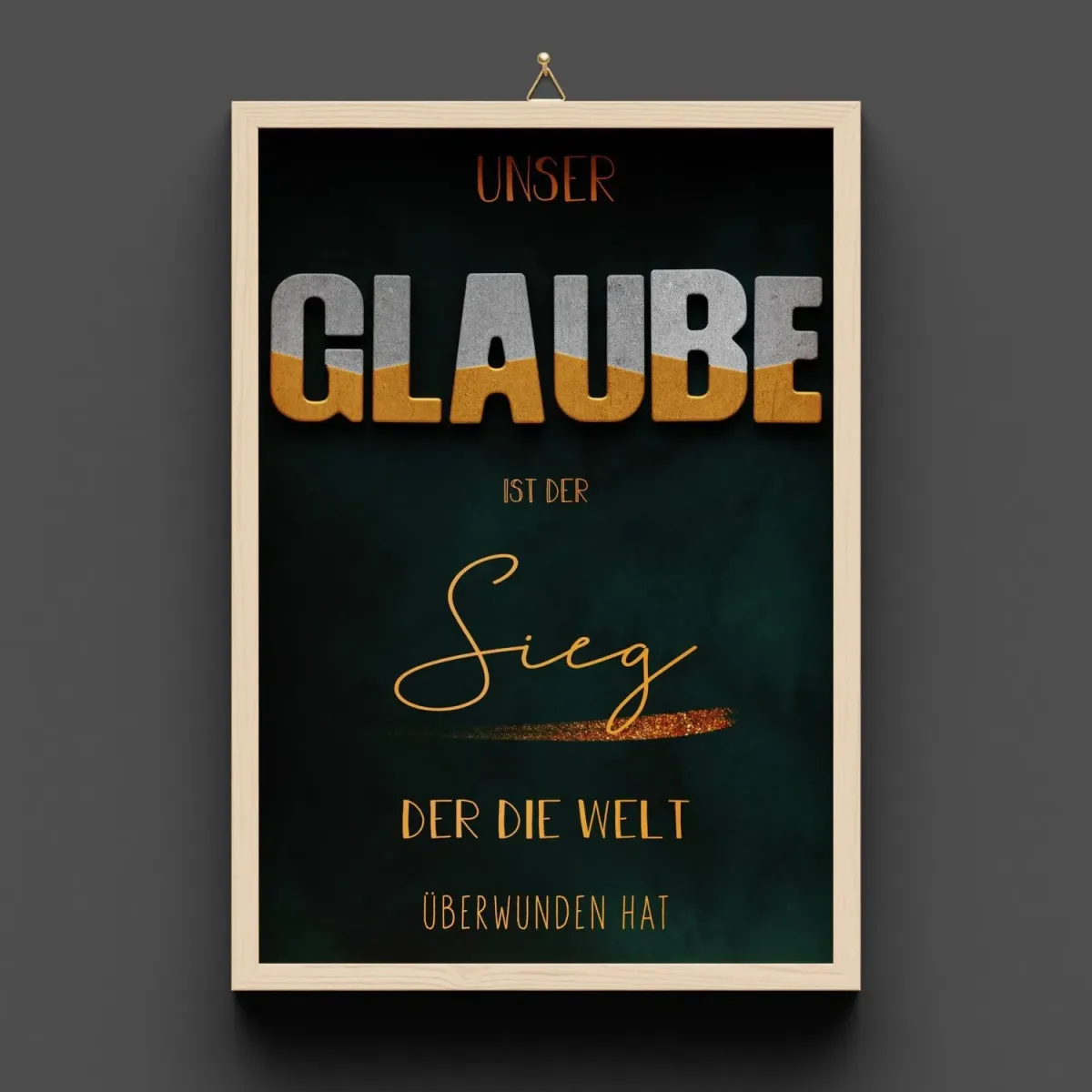 Cementini Wandbild GLAUBE - aus Holz & Betonbuchstaben