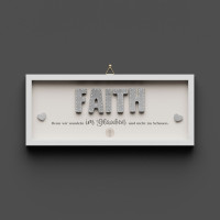 Cementini Wandbild FAITH Hebr. 11,1 - Dekobild mit Aufhänger