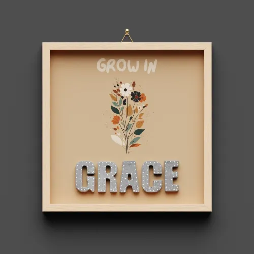 Cementini Wandbild GRACE - Grow in grace
