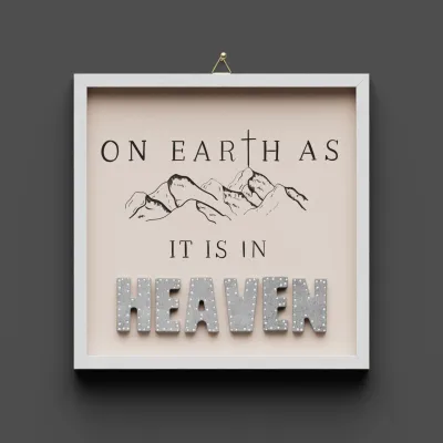 Cementini Wandbild Earth - Heaven - On earth as it is in heaven