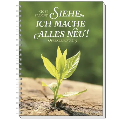 Gott spricht: Siehe, ich mache alles neu - Top-Motiv (Memoblock A5) - Jahreslosung 2026