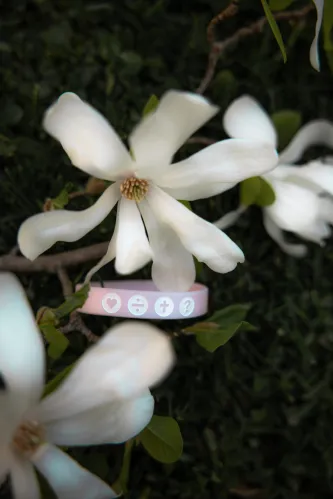 THE FOUR - Armband Frostrosa 180 mm - farblich nur eine Nuance mehr lila als die rosa-farbenen