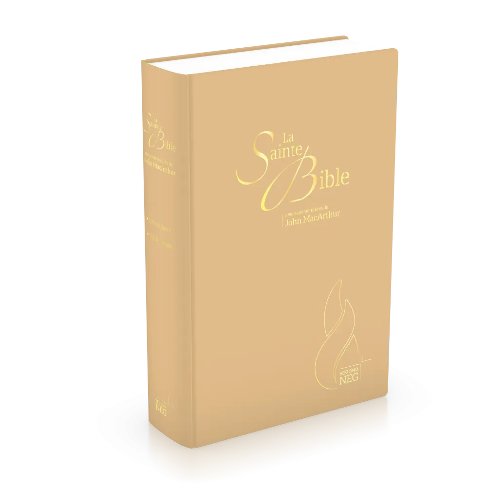 Studienbibel Segond NEG MacArthur, französisch - Softcover, beige Leineneinband