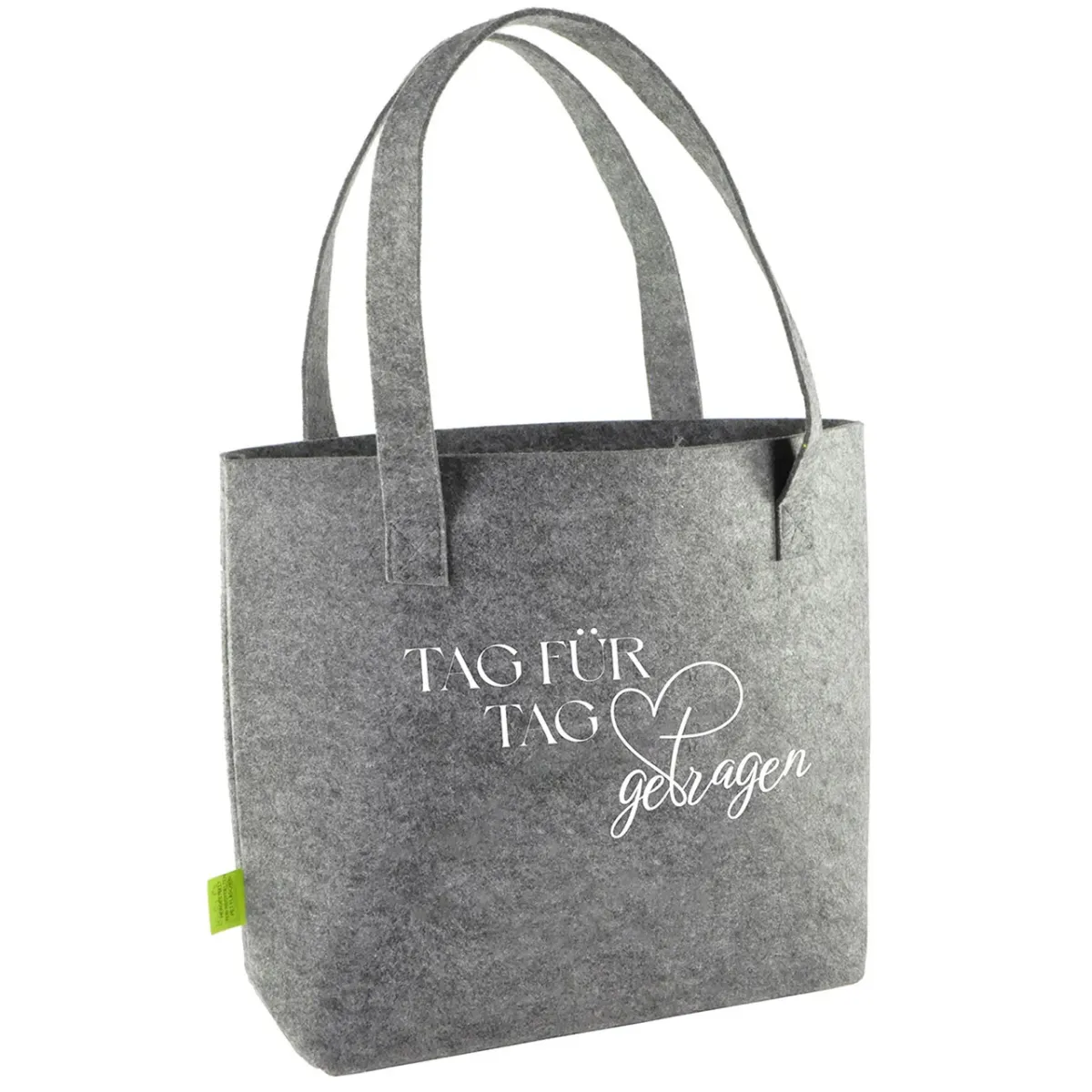 Tag für Tag getragen - Shopper aus recyceltem PET-Filz
