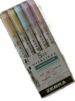 Zebra Mildliner Highlighter "Frühling" - (Filzstifte können durchdrücken je nach Gebrauch!)