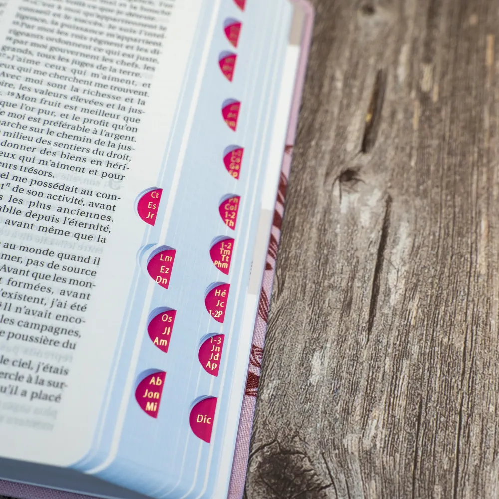Bible Segond 21 compacte (Premium Style) - couverture souple, toile rose avec paillettes