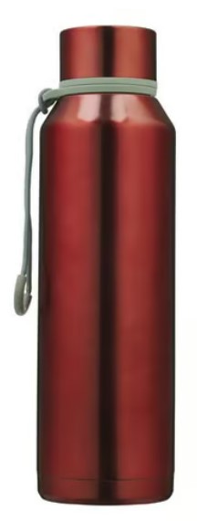 Edelstahl Wasserflasche - Vertrau - rot, Blumenmotif, 710ml